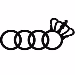 Dekal - Audi ringar krona
