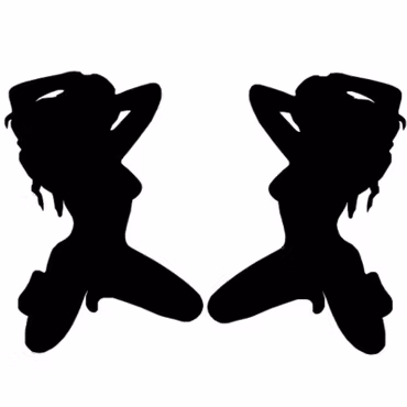 Dekal - Tjej  Siluett Pin-Up par