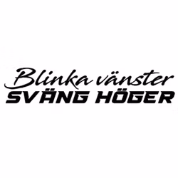 Dekal - Blinka vänster Sväng höger
