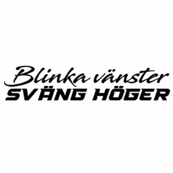 Dekal - Blinka vänster Sväng höger
