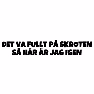 Dekal - Det va fullt på skroten så här är jag igen