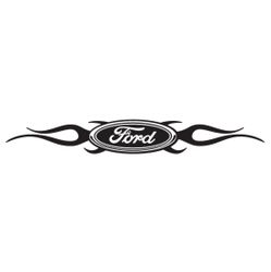 Dekal - Ford med flames