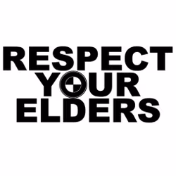 Dekal - BMW RESPECT YOUR ELDERS centrerad