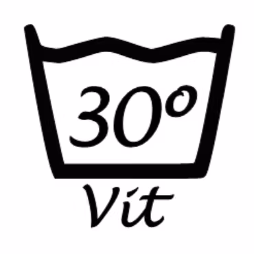 Väggdekor dekor dekal till tvättstuga med tvättsymbol tvättråd 30 grader