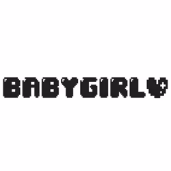 Dekal - BABYGIRL med hjärta