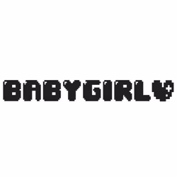 Dekal - BABYGIRL med hjärta