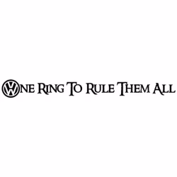 Dekal - VW One Ring Too Rule Them All