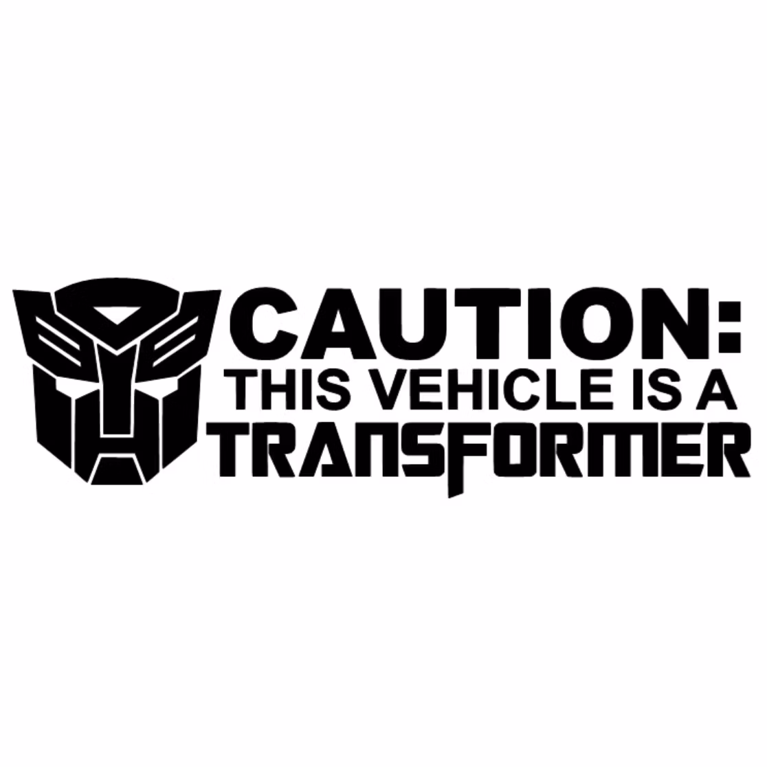 CAUTION THIS VEICHLE IS A TRANSFORMER DEKAL DEKALER CAMARO