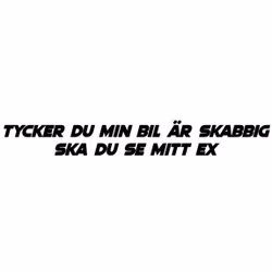Dekal - Tycker du min bil är skabbig