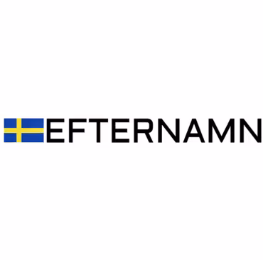 Dekal Rally Flagga med Efternamn