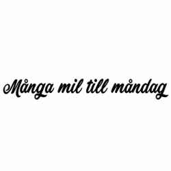 Dekal - Många mil till måndag