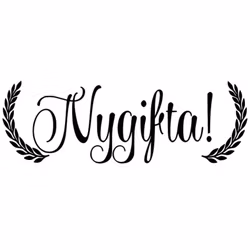 Dekal - Nygifta med krans