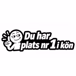 Dekal - Du har plats nr 1 i kön