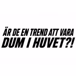 Dekal - ÄR DE EN TREND ATT VARA DUM I HUVET?!