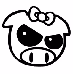 Dekal - Subaru Pig med rosett