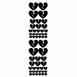 Dekal - Broken heart 54 stycken