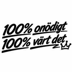 Dekal - 100% onödigt 100% värt det