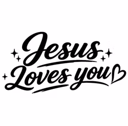 Dekal - Jesus Loves You