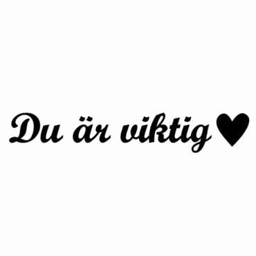 Dekal - Du är viktig