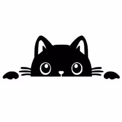 Dekal - Katt tittar fram