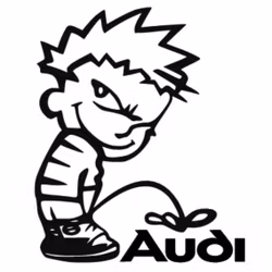 Dekal - Kalle Kissar på Audi