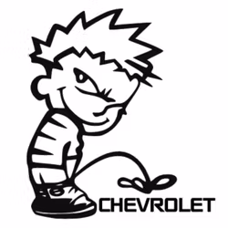 Dekal - Kalle Kissar på Chevrolet