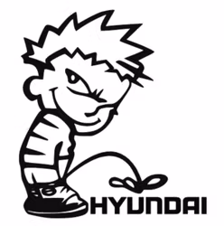 Dekal - Kalle Kissar på Hyundai