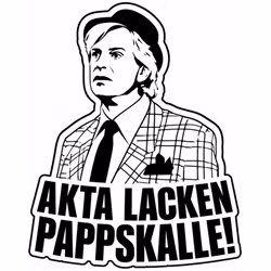 Dekal - AKTA LACKEN PAPPSKALLE!