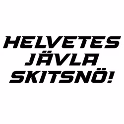 Dekal - HELVETES JÄVLA SKITSNÖ