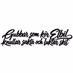 Dekal - Gubbar som kör Elbil Knullar sakta och luktar skit