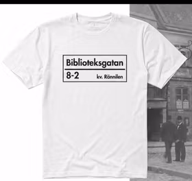 T-shirt "Biblioteksgatan" - VIT - Vuxenstorlekar