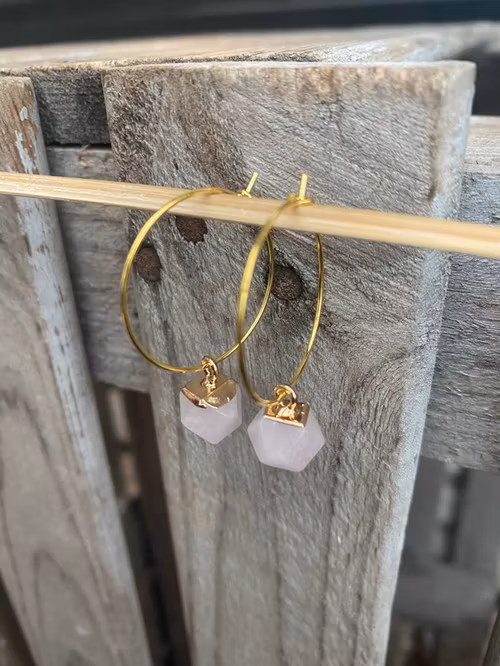 Örhängen – Rosenkvarts