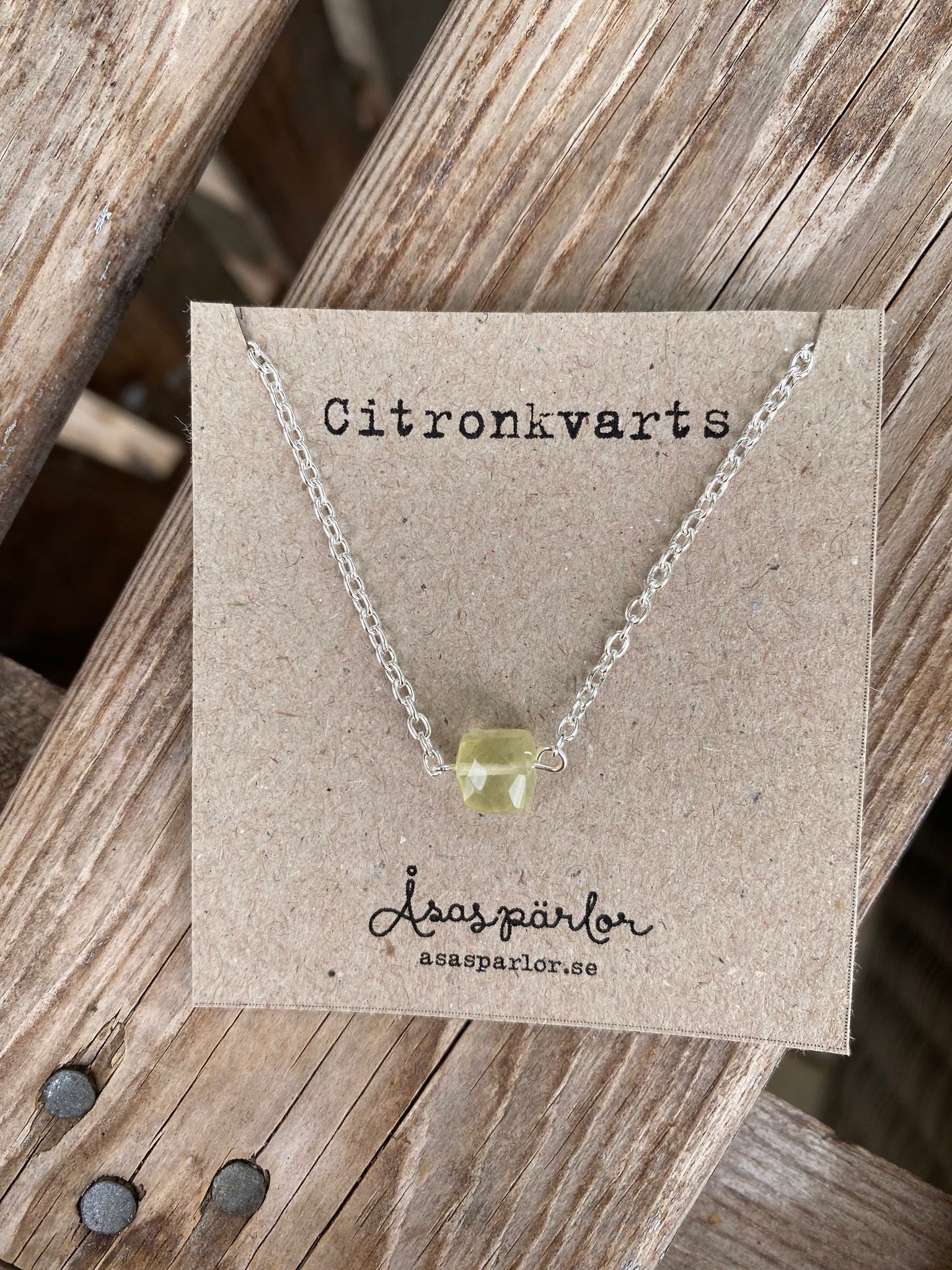 Kort halsband – Citronkvarts