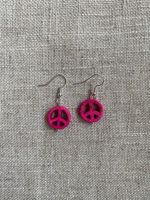 FYND – Örhängen, peace rosa