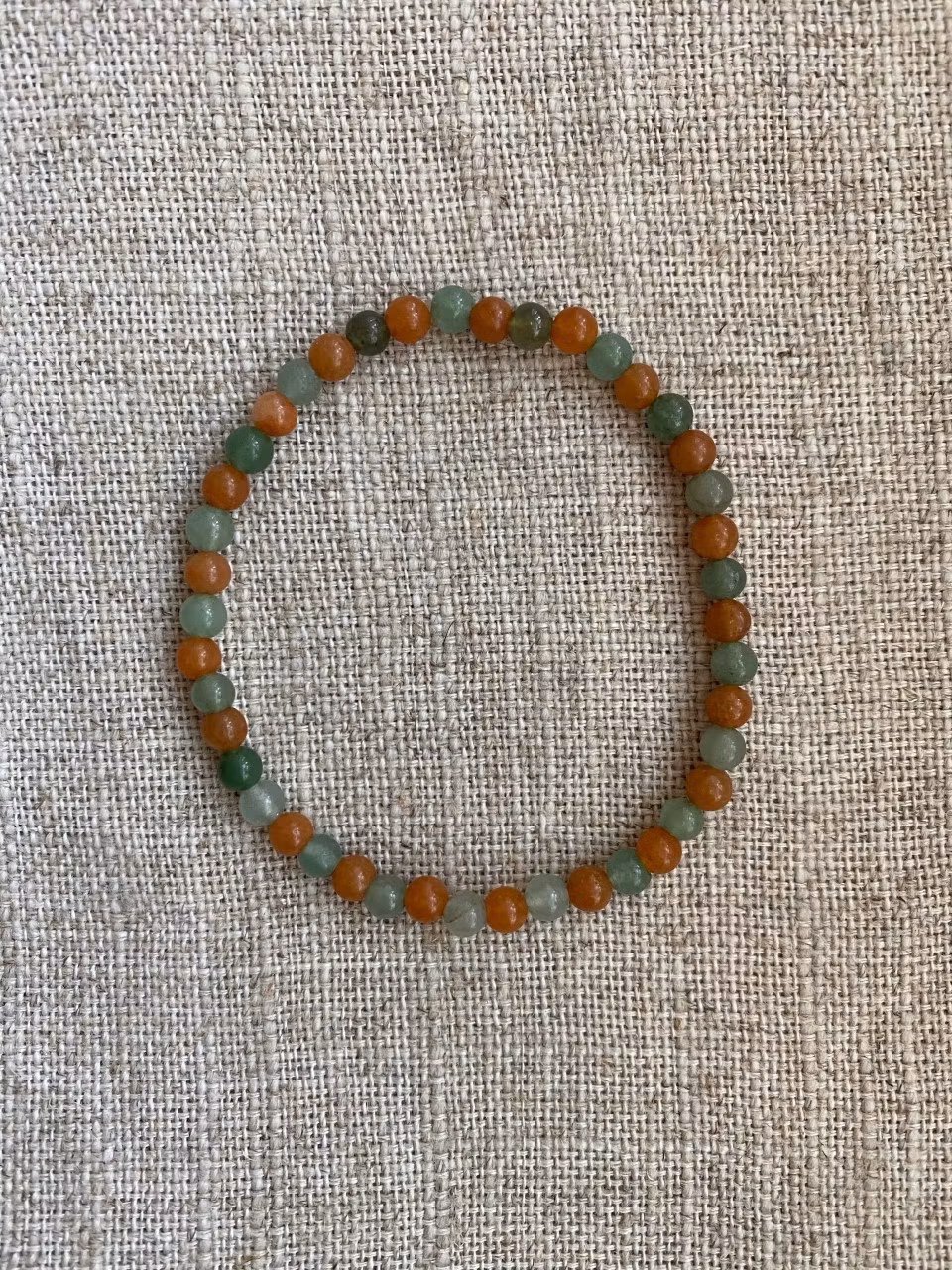FYND – Armband, röd & grön aventurin