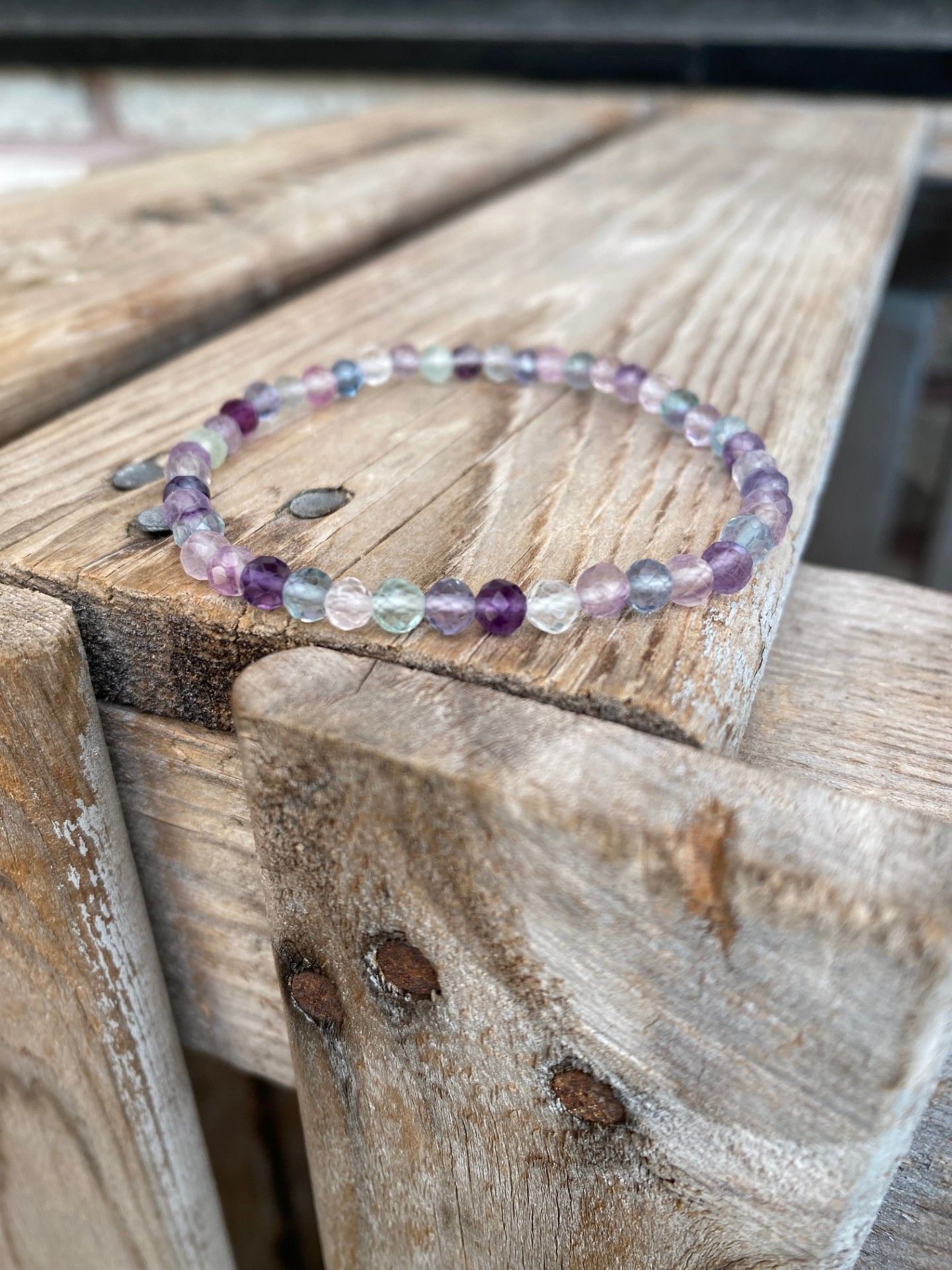 Armband – Facetterad fluorit