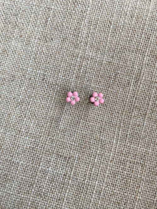 FYND – Örhängen, blommor rosa