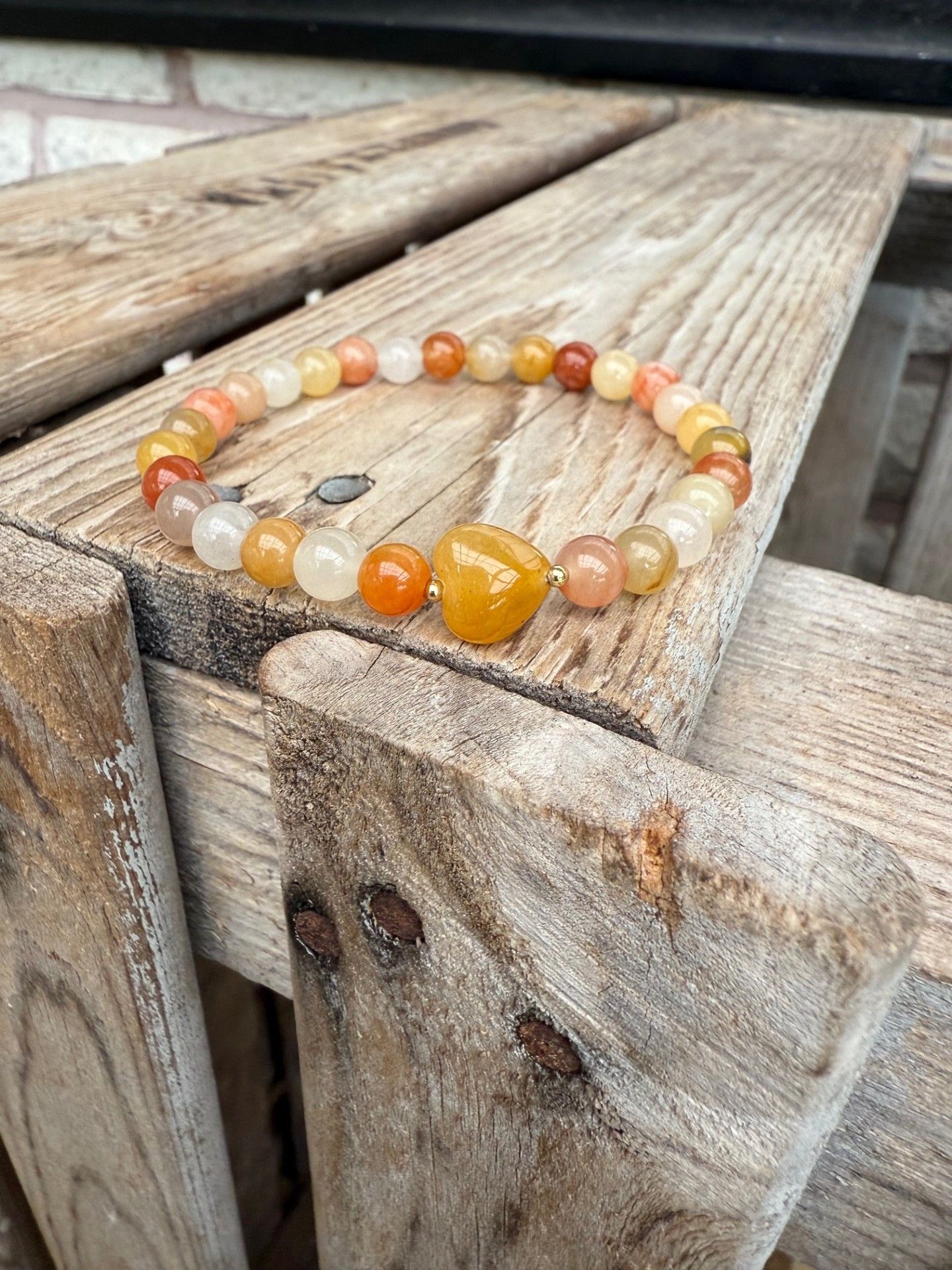Armband – Topas med hjärta