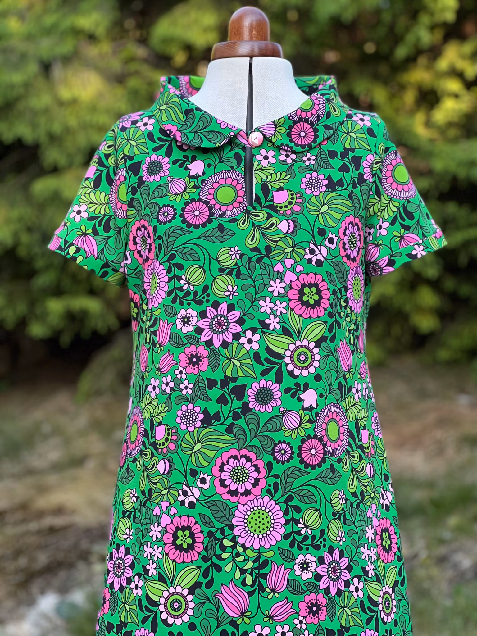 Modell Mirjam - rosa grön eufori