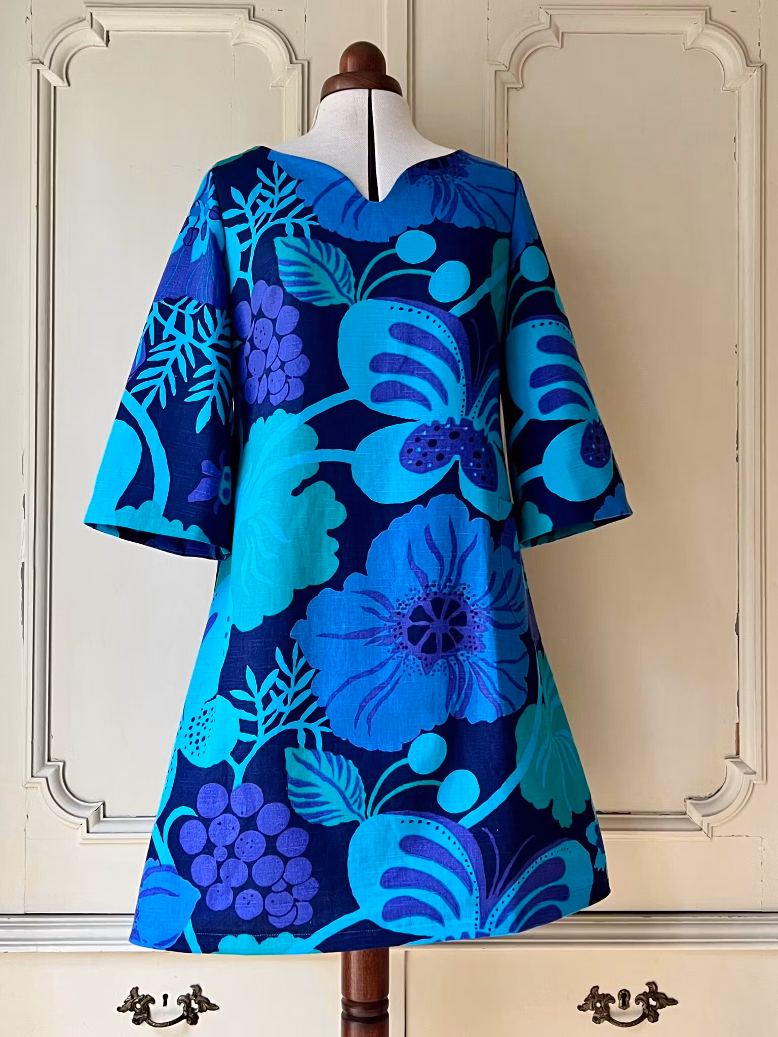Modell Signe - aqua butterflies