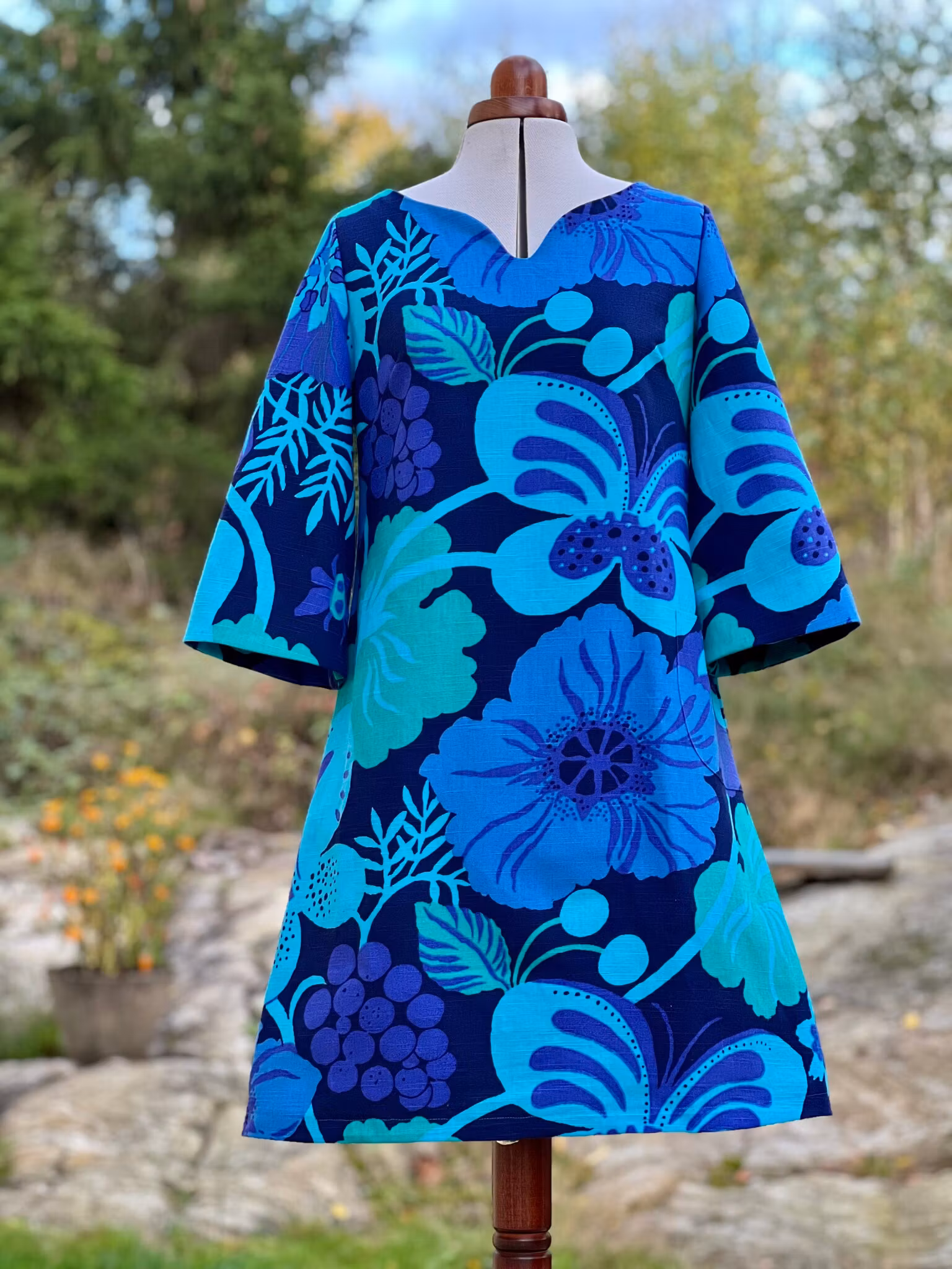 Modell Signe - aqua butterflies