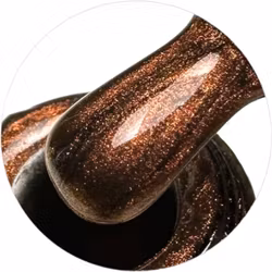 Dawn 13g – Bronsbrunt gelélack med gyllene glitter för en varm och lyxig look