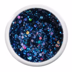 Blue Lagoon Glitter Gel 5g – Djupblått gellack med holografisk lyster