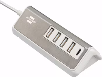 brennenstuhl®estilo USB-laddare med flera portar med 4x USB-A och 1x USB C Power Delivery-port