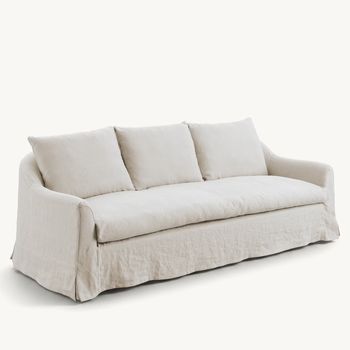Lori linen sofa Warm White