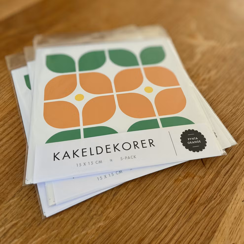 Kakeldekor Pynta Orange 5-pack