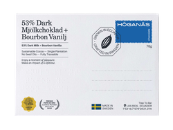 53% Dark Milk + Bourbon Vanilj Höganäs Chocolate Kakor 70g