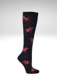 Stödstrumpa Marin dalahästar 40/42