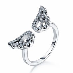 RING ANGEL WINGS WHITE GOLD