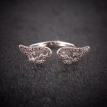 RING ANGEL WINGS WHITE GOLD